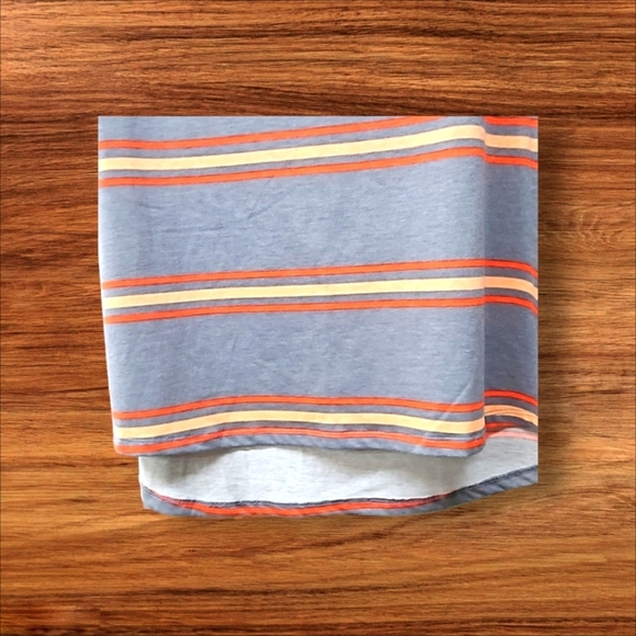 LulaRoe, Sz XS, Grey, Orange Stripes, Swing Style, Polyester, Stretch - Picture 6 of 9
